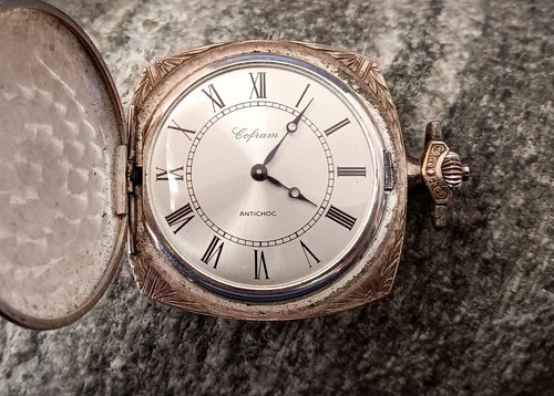 Vintage pocket watch, Cofram, mechanical watch, wind up watch, Swiss ...