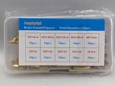 120Pcs M3 Male Female Brass Standoff Spacer PCB Board Hex Screws Nut AssortmentV