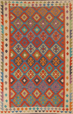 Wool Reversible Kelim Kilim Rugs Flatweave Tribal Wool Carpet 7x10 ft