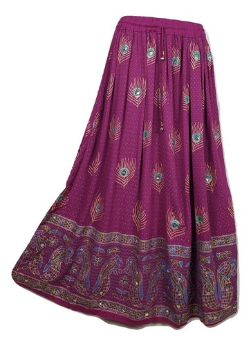 Party Sequin Skirt Boho Peacock Bollywood Dance Formal Fancy Long Regular Size - Picture 43 of 50
