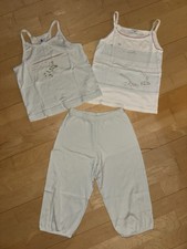 Luftiger Sommer-Schlafanzug/Pyjama plus Unterhemd , Petit Bateau, Größe 126/8a