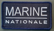 Patch Uniforme MARINE NATIONALE réglementaire vintage NEUF ORIGINAL scratch