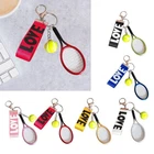 Tennis Racket Ball Keychain Bag Charms Purse Backpack New Year Valentine
