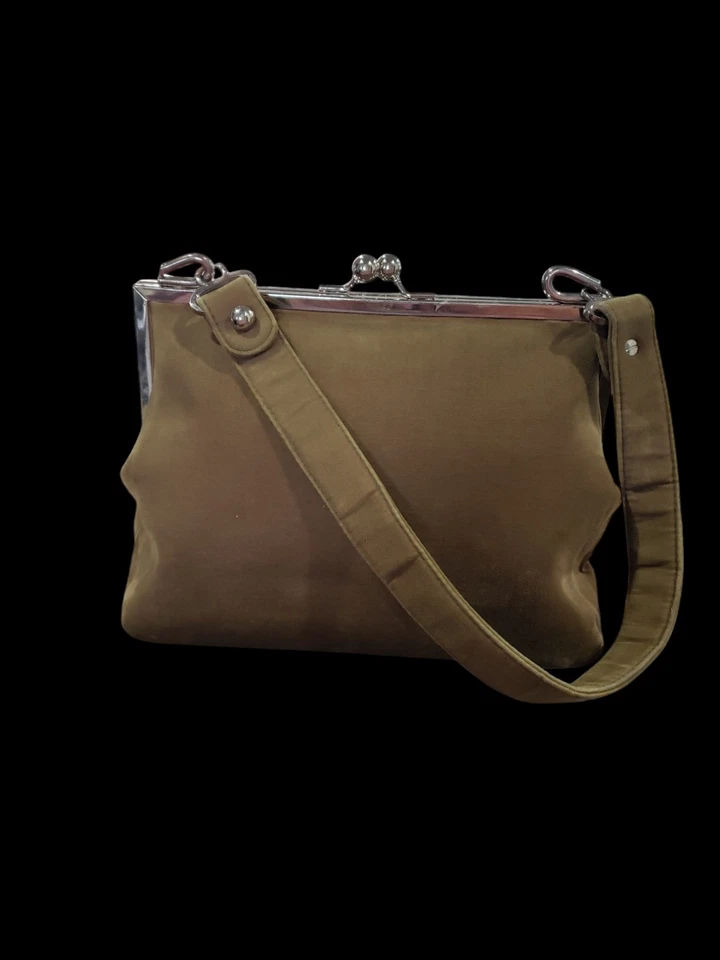 Bolso Cartera Banana Republic Asa Superior Verde Preppy Retro Cierre de Ojales Y2K De Colección Foto 2 de 4