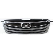 Grille Assembly For 2010-2012 Subaru Outback Silver With Textured Gray Insert