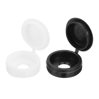#ad 200Pcs Screw Cover Caps Snap Washer Covers Folding Screw Cap Black White AU $20.50