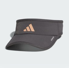 ADIDAS OSFA Womens Superlite 3 Visor Adjustable Grey W/Rose Gold Logo NWT