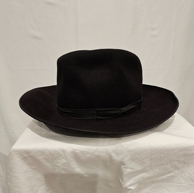 Vintage Borsalino Men's Hat Hare Rabbit Fur Fedora Classic Italian Luxury