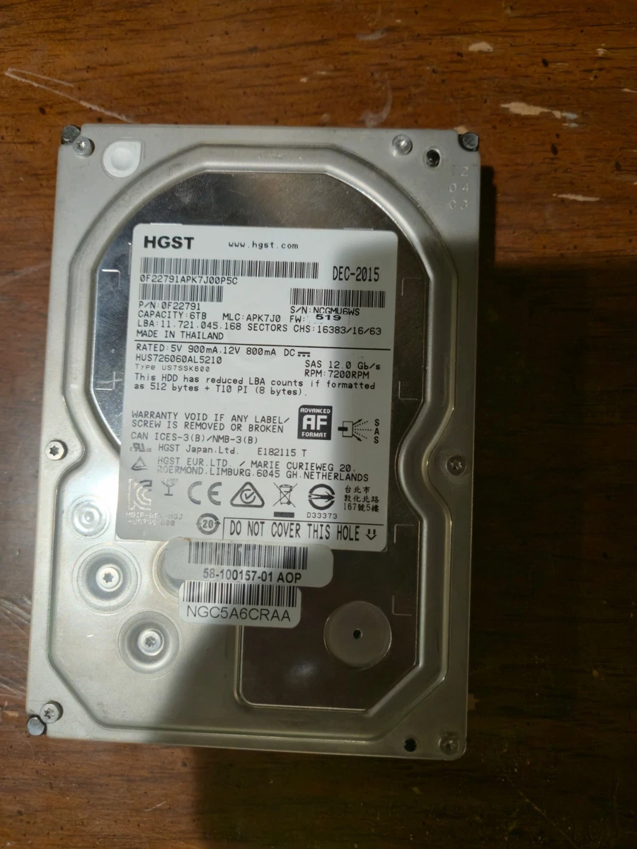 HGST Internal Hard Disk Drives 6 TB Storage Capacity for sale | eBay