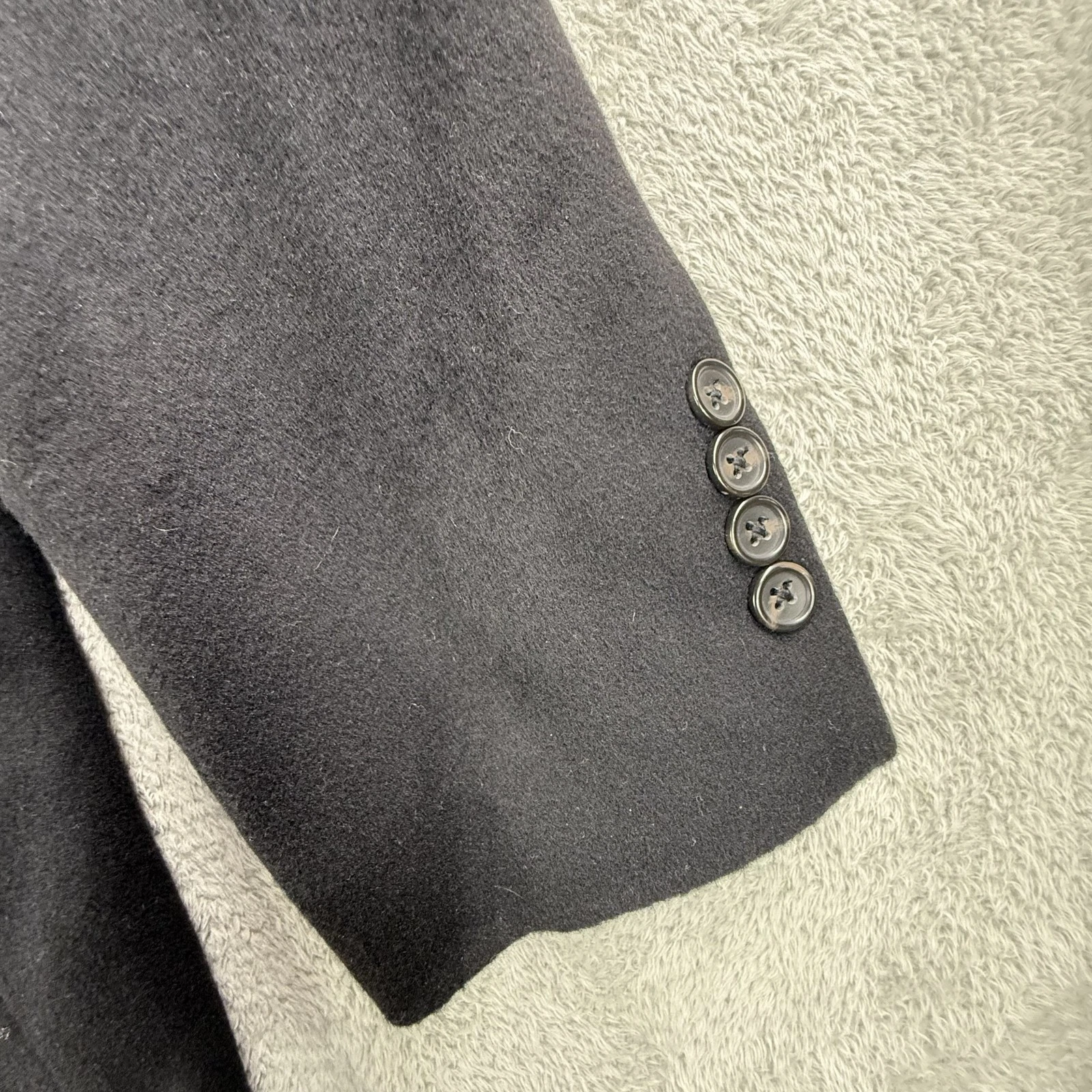 Peter Manning Coat Mens 2XL Black Wool Cashmere Overcoat Lined Classic image 16