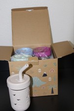 Silicone Baby Sippy Cup with Spill Proof Straw Lid, for Milk/Juice/Puree -5oz