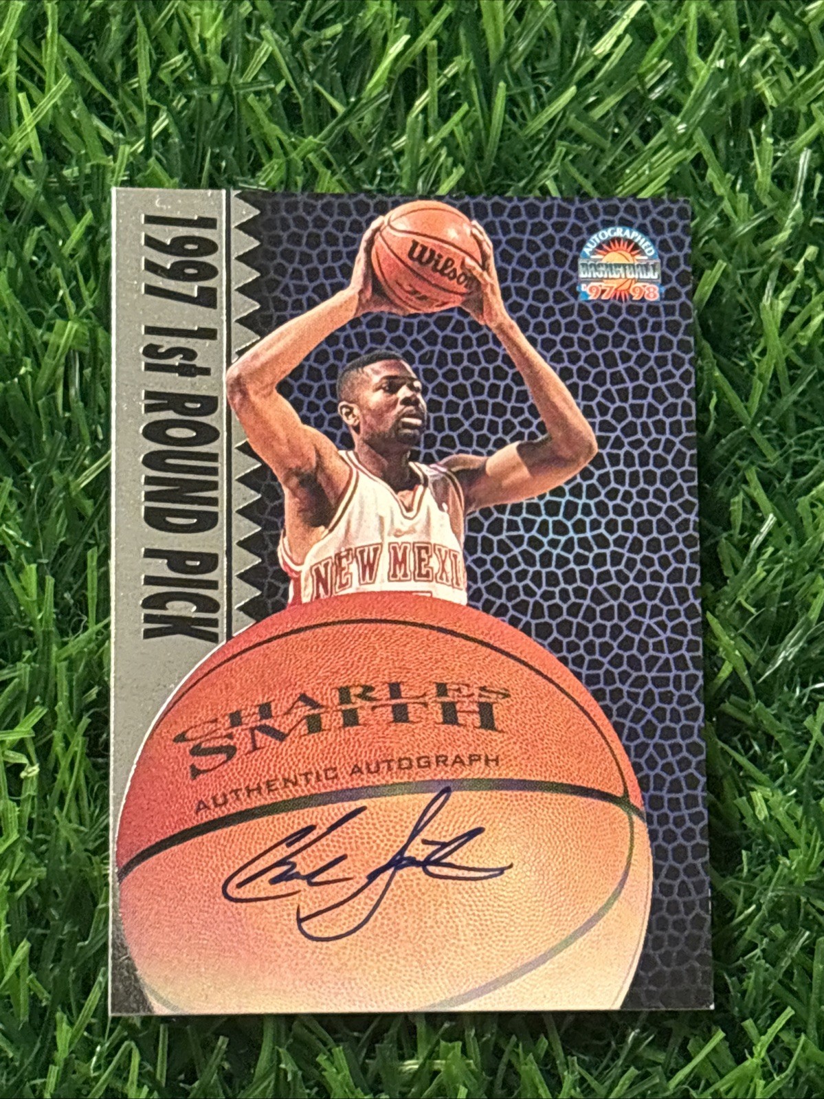 1997-98 Score Board Charles Smith Auto Rookie New Mexico Autograph Signed