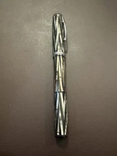 Vintage Waterman InkVue Green Ray Red Celluloid Fountain Pen 14k Keyhole Nib USA