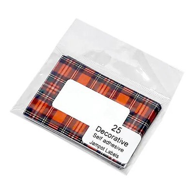 NJ Products Tartan Marmelade Topf Etiketten