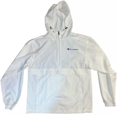 Champion Jacket Small White Outdoors Full Zip Windbreaker