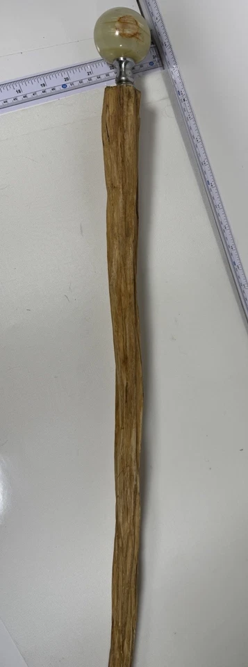 Vintage Granite Topped Rustic walking stick 56” - Image 4 of 4