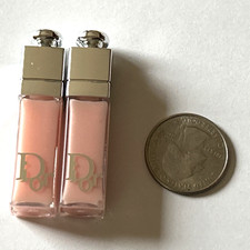 2 x New Dior Addict Lip Maximizer Plumper 001 Pink 2ml each Mini Size