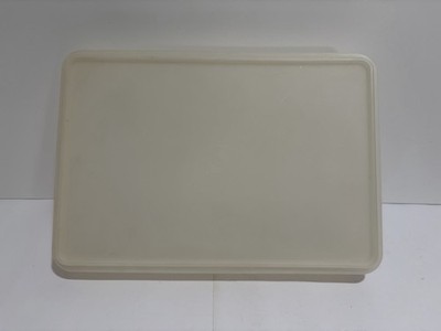 TUPPERWARE VINTAGE LARGE CONTAINER PLASTIC CLEAR - 13'' x 9'' x 3'' w/ LID
