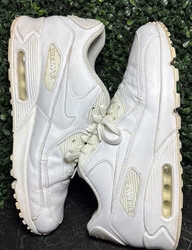 Leather Athletic Shoes - Nike Air Max 90 Triple White 302519-113 Men's Size 12 - Picture 9 of 10
