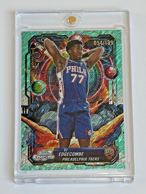 VJ Edgecombe RC - Propulsion Aqua Equinox /199 - Topps Chrome Cosmic - 76ers