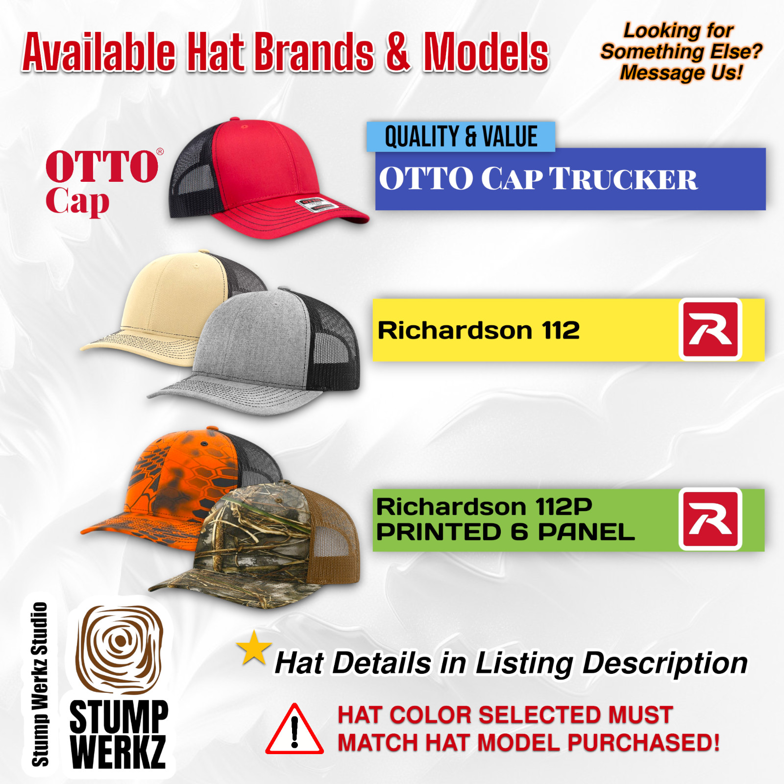 Custom Trucker Hat Baseball Cap Personalize Richardson US Military POW MIA image 6