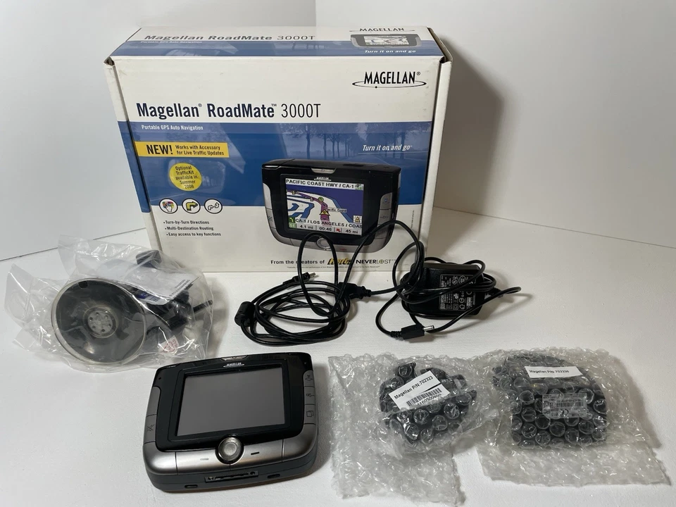 Magellan RoadMate 3000T Car GPS Receiver (with Box And All Component) Working - Image 3 of 4
