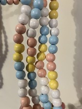 Pastel Vintage Wooden Bead Garland Baby  s Room Decor