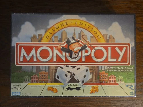 1998 Monopoly Deluxe Edition Board Game Parker Brothers NEW Sealed Family VTG