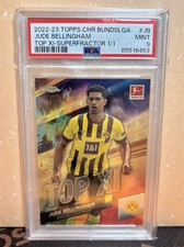 Marketplace image: 2022-23 Topps Chrome Bundesliga Jude Bellingham Top XI Superfractor 1/1 PSA 9