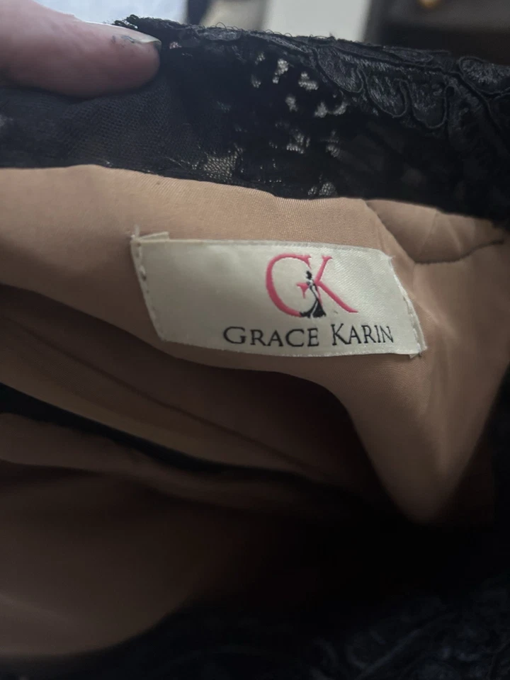 Black Lace Off the Shoulder Evening Gown - Image 4 of 4