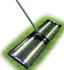 Updated Lawn Leveling Rake with Aluminum Roller, Stainless Steel 40"x10" Leve...