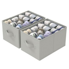 2 Pack Shoe Organizer for Closet, Fits Up to 24 Pairs, Foldable Space-saving ...