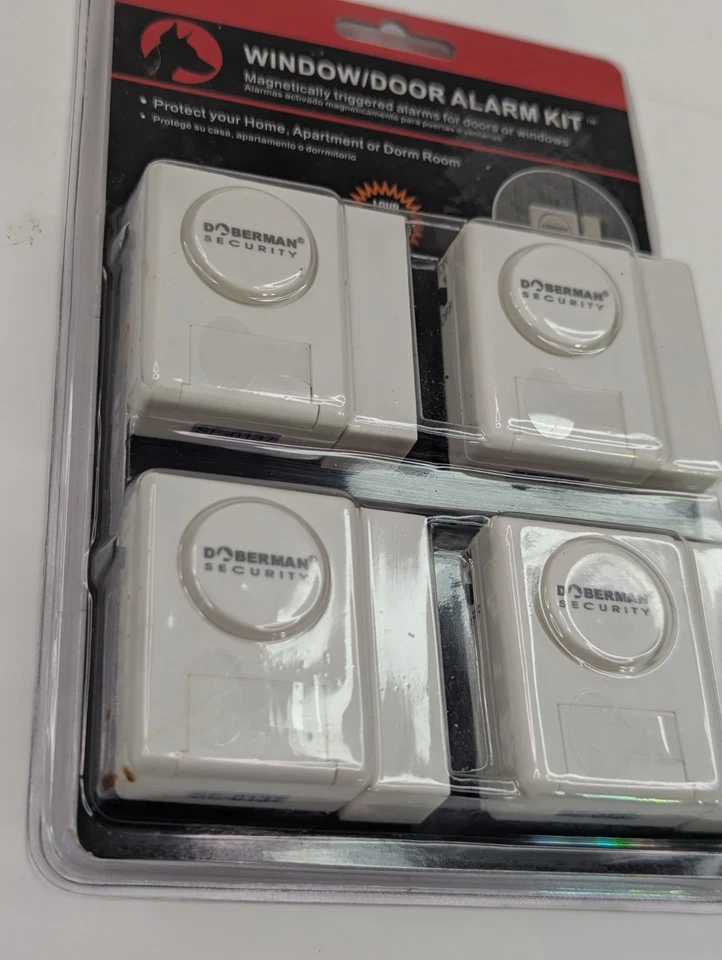 Doberman Security Window / Door 100 Db Alarm Kit Magnetic Trigger - 4 pack - New - Image 3 of 4