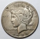 1935 $1 Silver Peace Dollar - RAW - Nice Better Date Coin