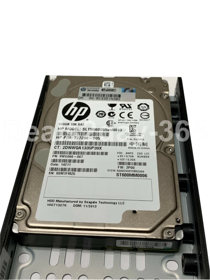 ST600MM0006-HP 600GB 10K RPM SAS 2.5" 6G 32MB HARD DRIVE W/TRAY - Image 3 of 3