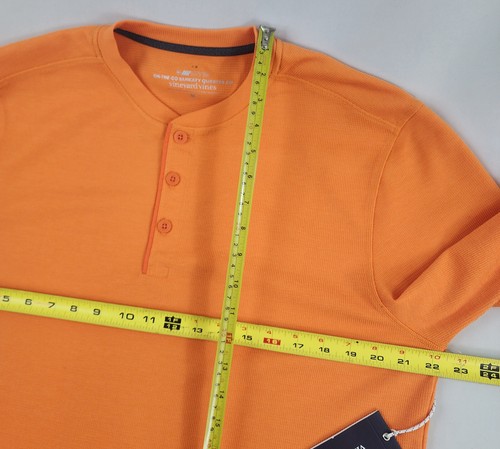 Vineyard Vines OTG Sankaty shirt top M Medium orange whale stretch henley mens - Picture 6 of 12