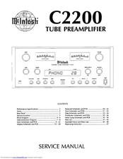 Service manual for McIntosh C 2200