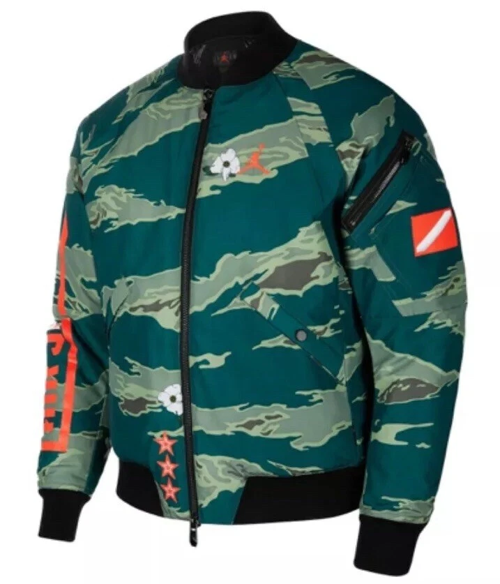 NIKE AIR JORDAN BOMBER JACKET CITY OF FLIGHT MEN S XL X LARGE CAMO