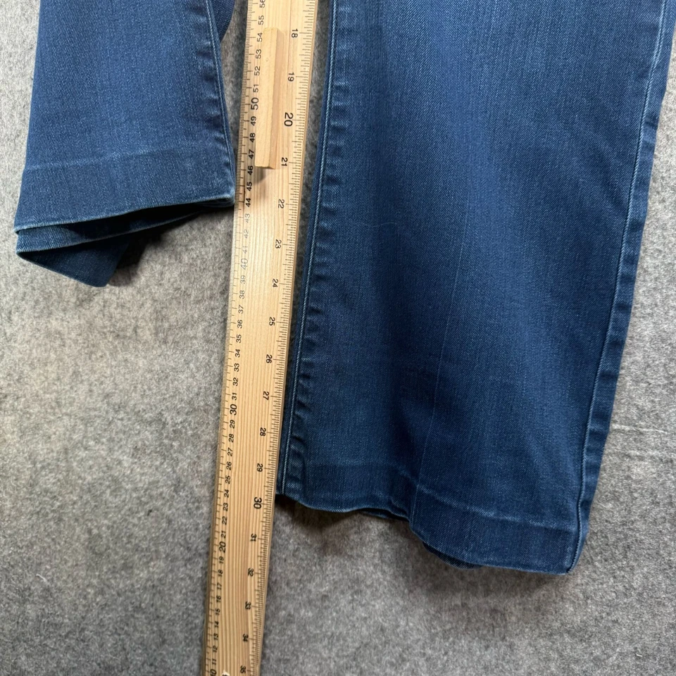 NYDJ Jeans Womens Size UK W34 L30 Blue Denim Lift-Tuck Tech Boot Cut Wide Leg - Image 3 of 4