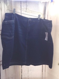 Dress Barn 20w Nwt Womens Plus Size Blue Denim Skirt Ebay
