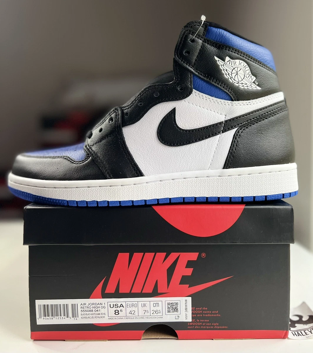 NEW Nike Air Jordan 1 Retro High OG Royal Toe | Men's Size 8.5 | 555088-041