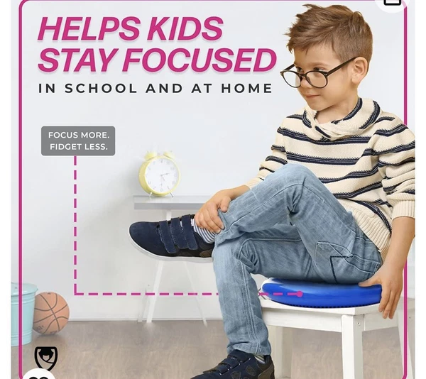 BALANCE DISC/WOBBLE CUSHION for Core Stability, Strengthening By URBNfit (BLACK)