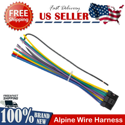 New Wire Harness for ALPINE CDE-124SXM CDE124SXM Car Radio Replacement Part