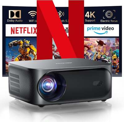 iSinbox YG381 Netflixライセンスプロジェクター iSinbox 4K projector 25000 lumen WiFi 6(Netflix official and Dolby