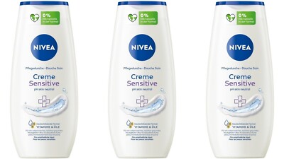 NIVEA Pflegedusche Creme Sensitive pH  Skin Hautneutral 3x250ml     