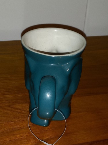 Vintage Frankoma Elephant Mug GOP Political 1990 Teal - Picture 6 of 8