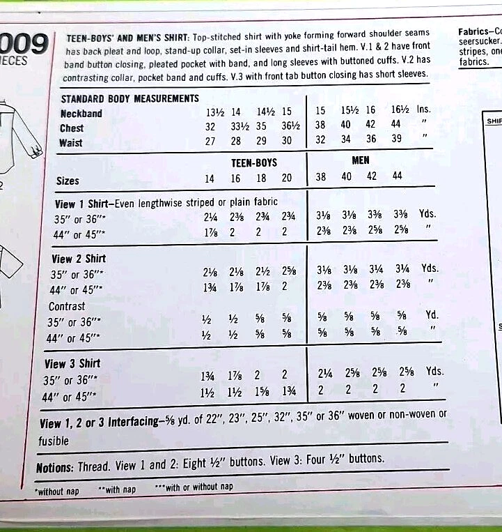 Simplicity 9009 VTG 70s Mens Shirts Button Up Pull Over Sz 40 Pattern UC FF - Image 2 of 4