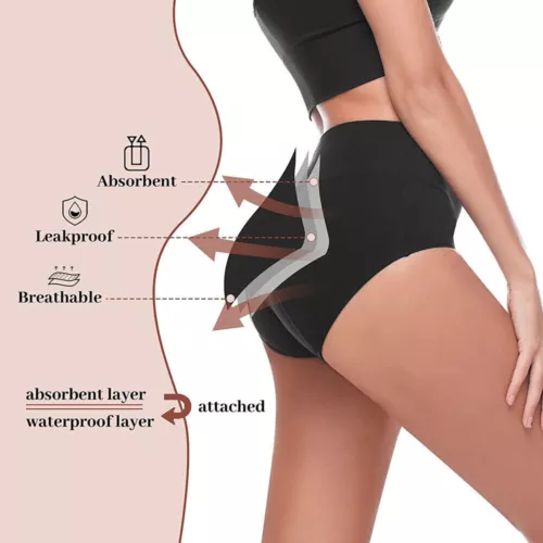 6Pc Women Everdries Leakproof Underwear Incontinence Protective Leak Proof Pants - Bild 6 von 23