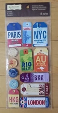 SCRAPBOOK STICKERS - TRAVEL THEMED 2 SETS - NEW UNOPENED