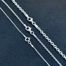 Solid ITALY 925 Sterling Silver Anchor Cable Chain Rolo Necklace 1mm 3mm N67